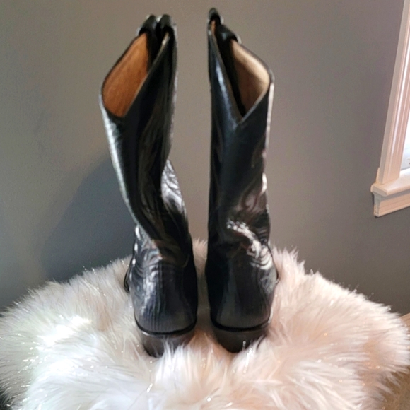 Genuine Lizard Cowboy Boots - Picture 8 of 12
